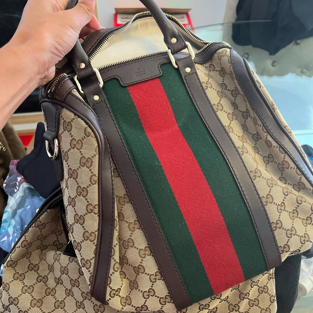 Gucci GG Canvas Vintage Web Boston Bag Per: Kiara Cooper